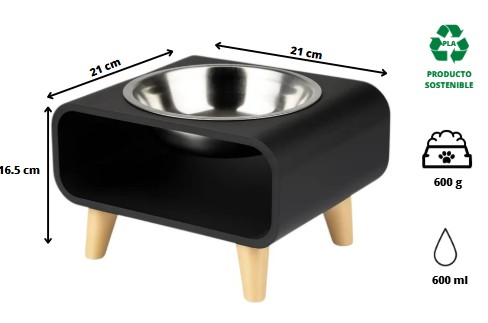 COMEDERO CUBO SIMPLE C/PATAS CHICO